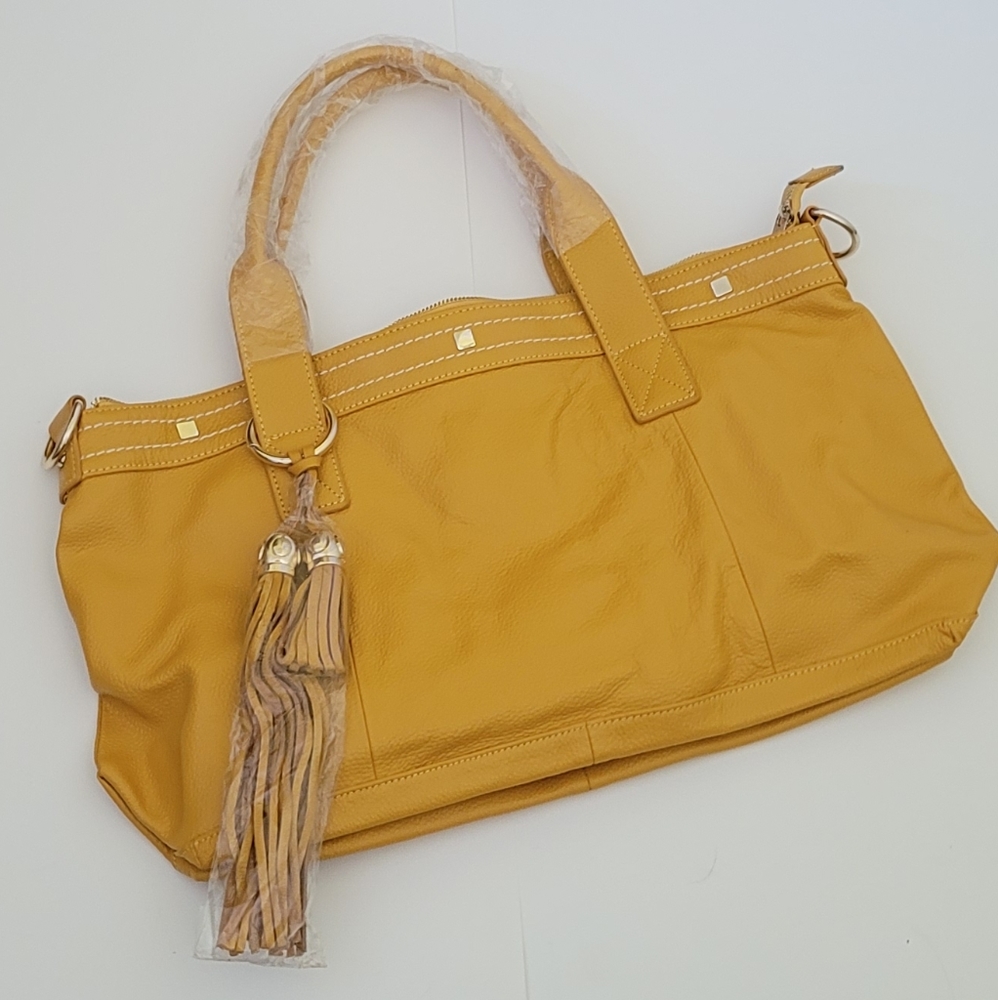 *Cuore&Pelle* yellow leather bag